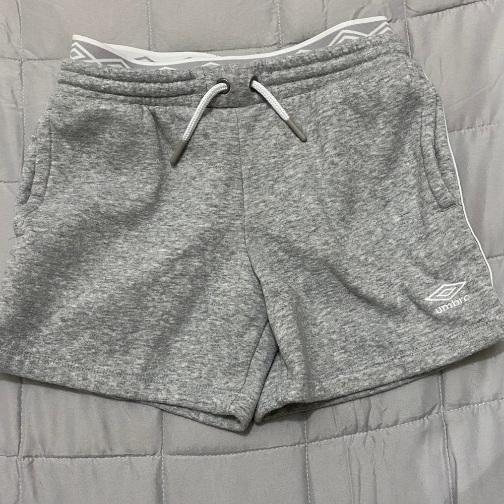 Grey Umbro Sweat Shorts Kids Size L 10/12
